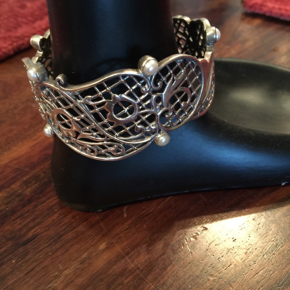 Silpada Filigree Cuff with Pearls